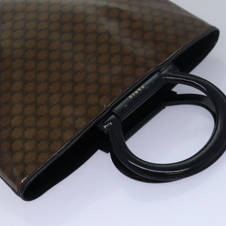 Celine Macadam Canvas Hand Bag Brown Auth 81446