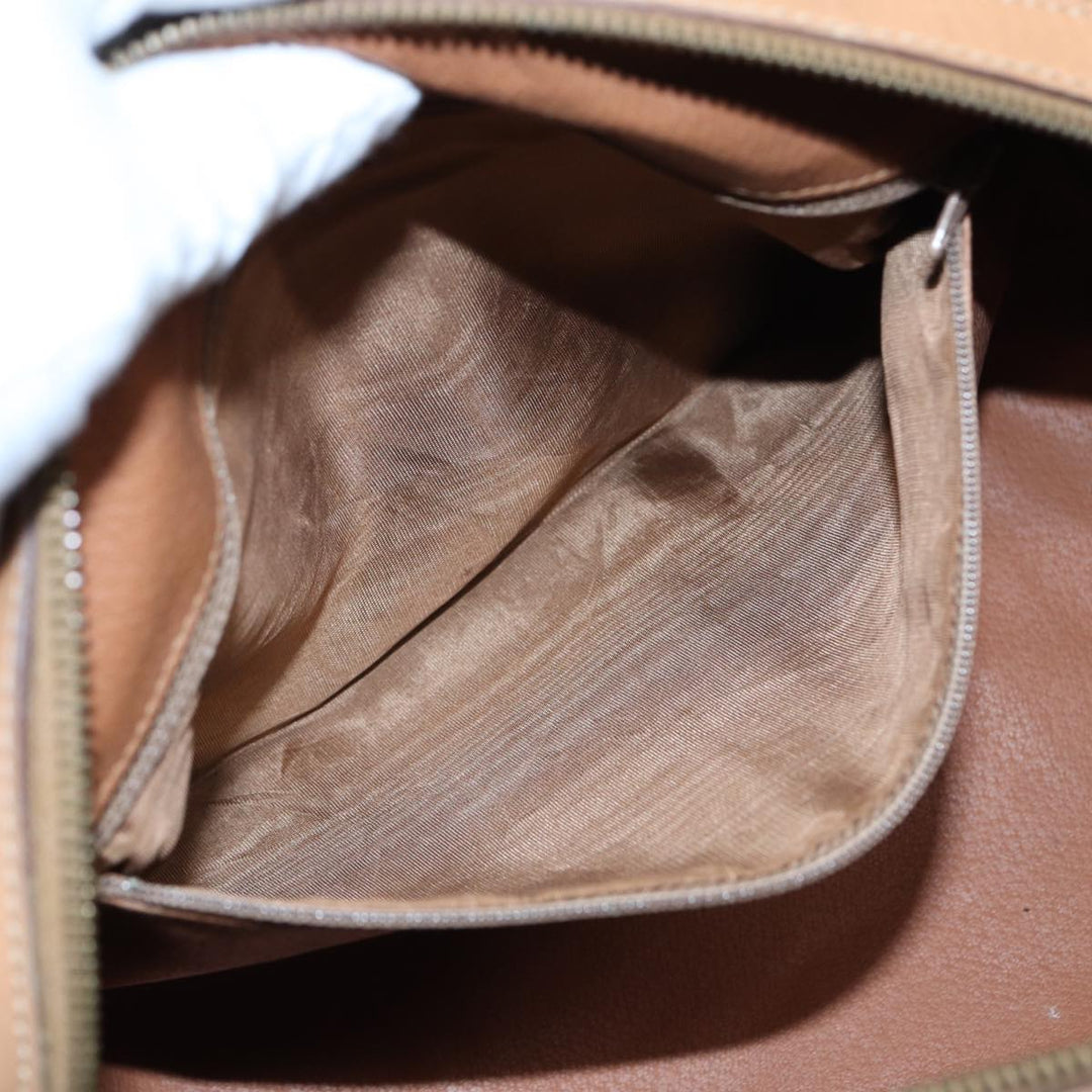 Celine Macadam Canvas Hand Bag PVC Leather Brown Auth 81447