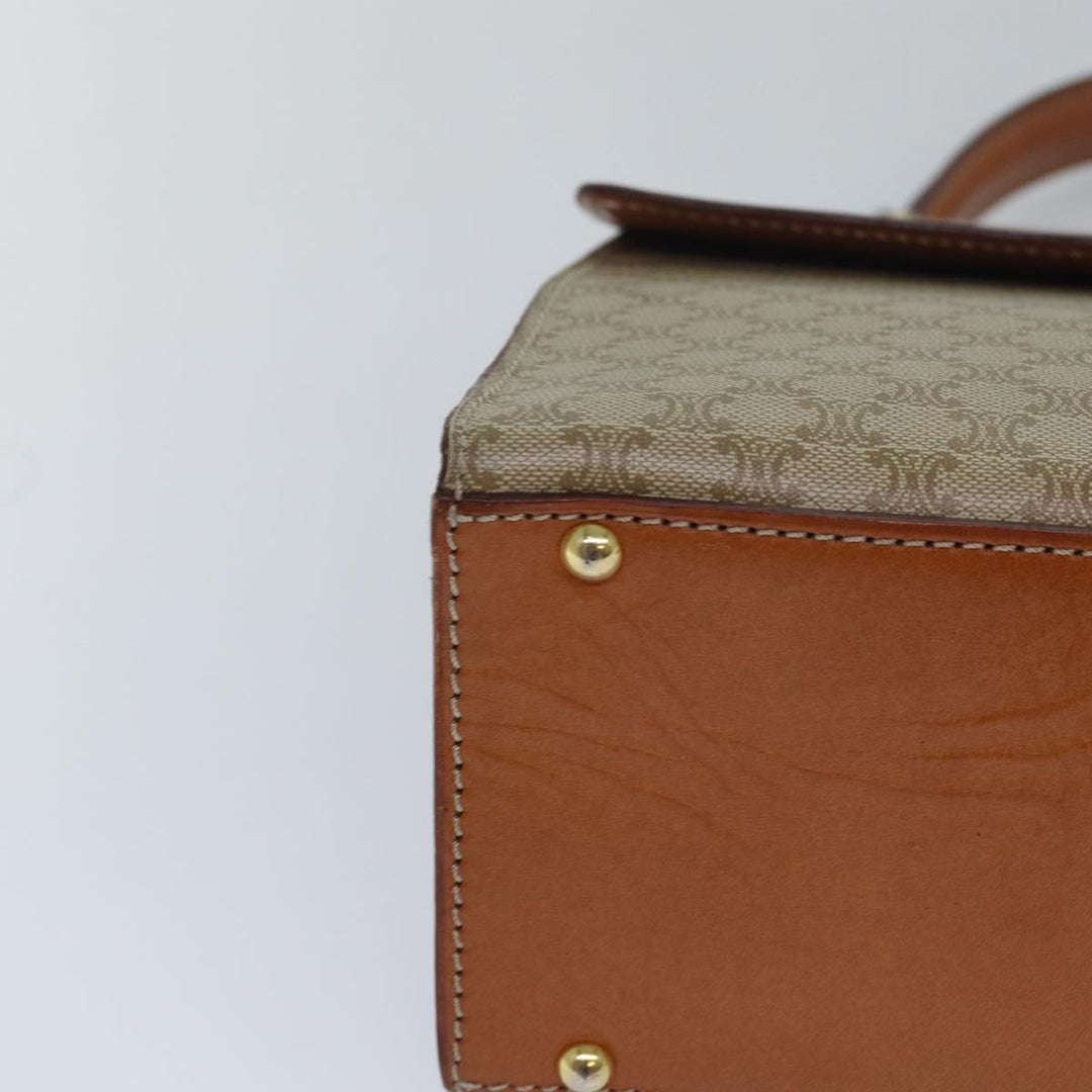 Celine Macadam Canvas Hand Bag 2way Beige Auth 81450