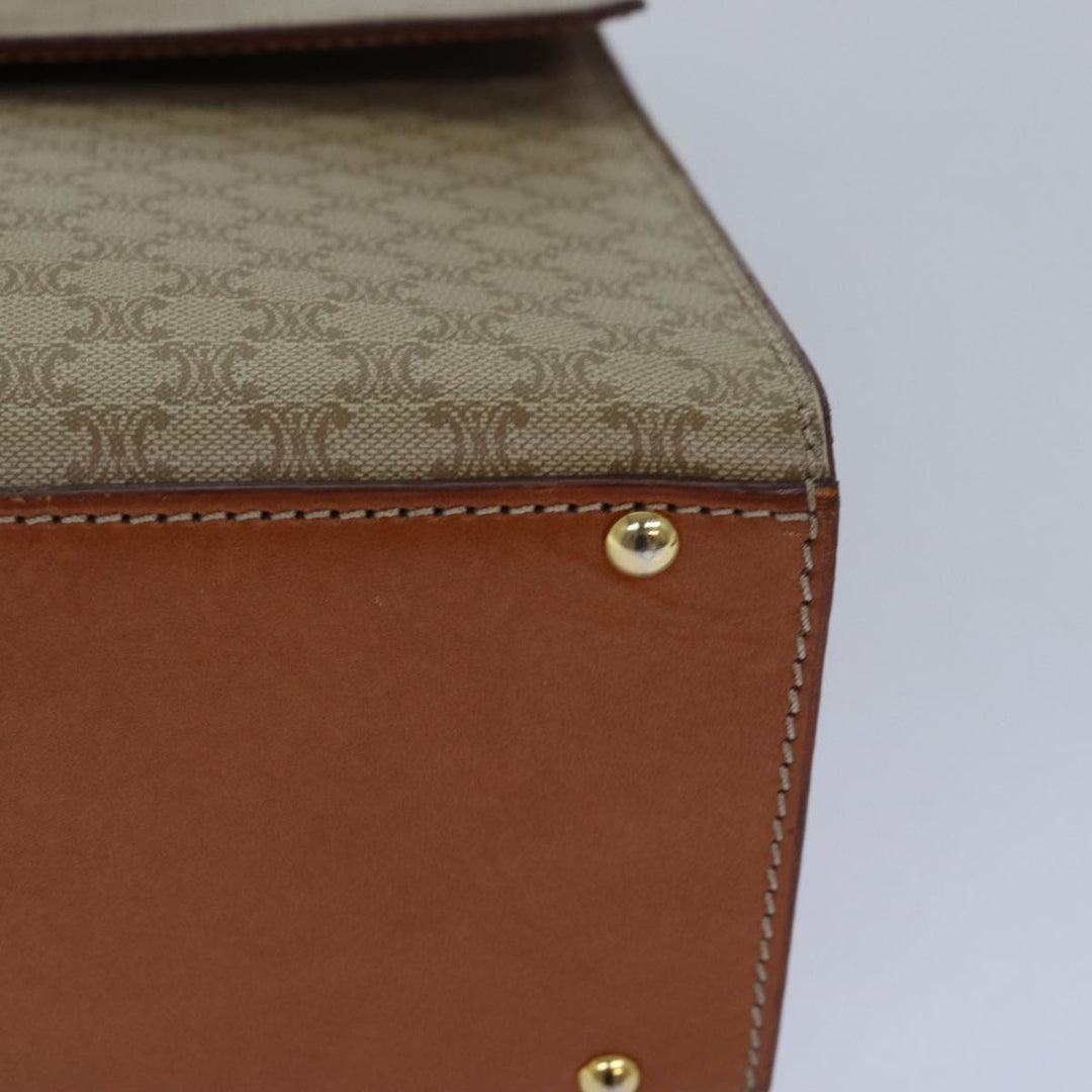 Celine Macadam Canvas Hand Bag 2way Beige Auth 81450