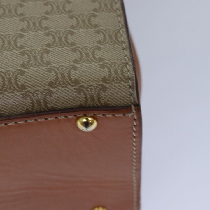 Celine Macadam Canvas Hand Bag 2way Beige Auth 81450