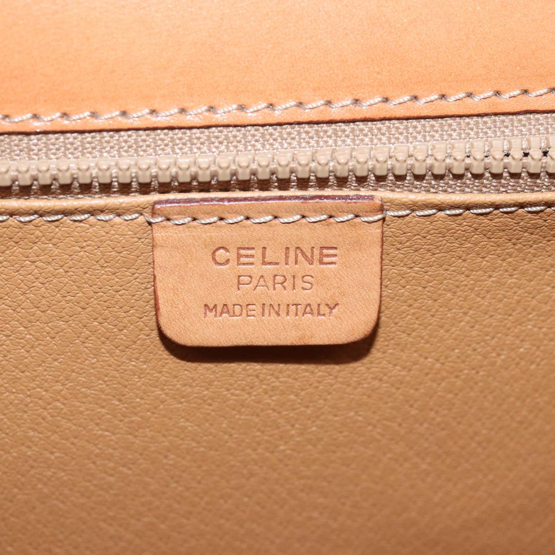 Celine Macadam Canvas Hand Bag 2way Beige Auth 81450
