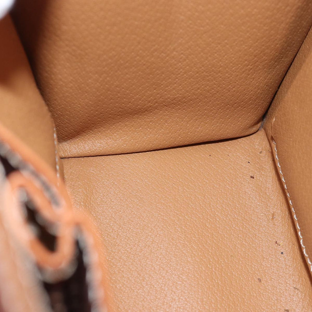 Celine Macadam Canvas Hand Bag 2way Beige Auth 81450