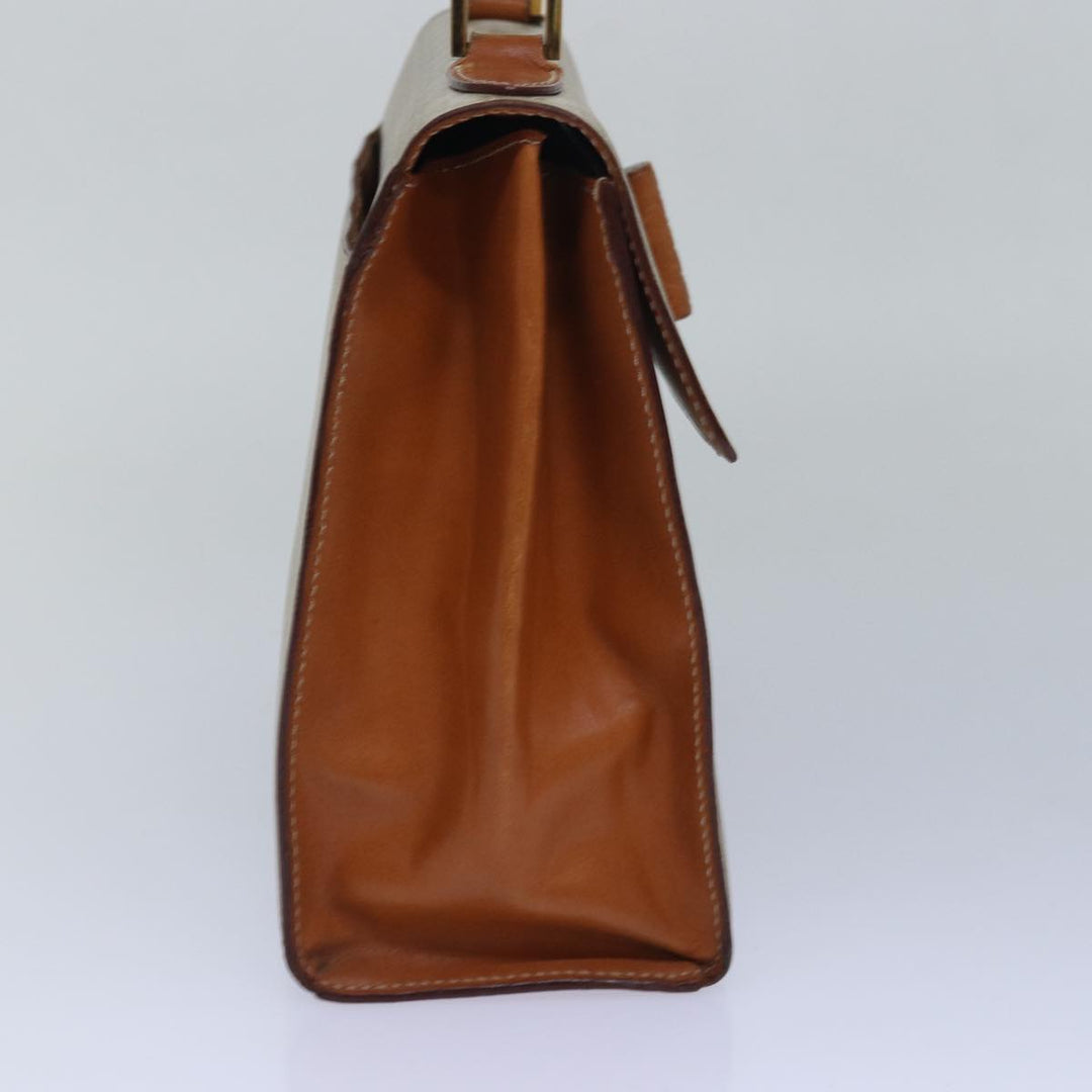 Celine Macadam Canvas Hand Bag 2way Beige Auth 81450