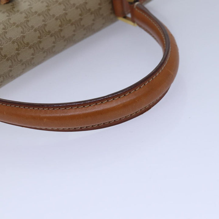 Celine Macadam Canvas Hand Bag 2way Beige Auth 81450