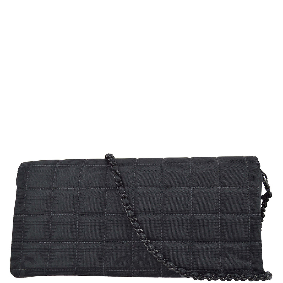 Top Quality Chanel 2000-2001 Black Jacquard New Travel Line East West
