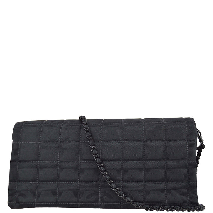 Top Quality Chanel 2000-2001 Black Jacquard New Travel Line East West