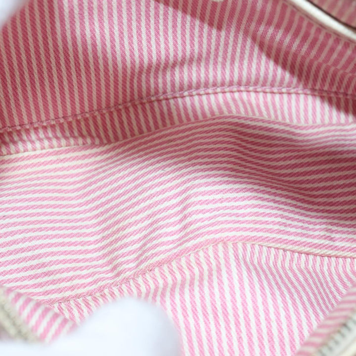Celine C Macadam Canvas Shoulder Bag Pink Auth 81604
