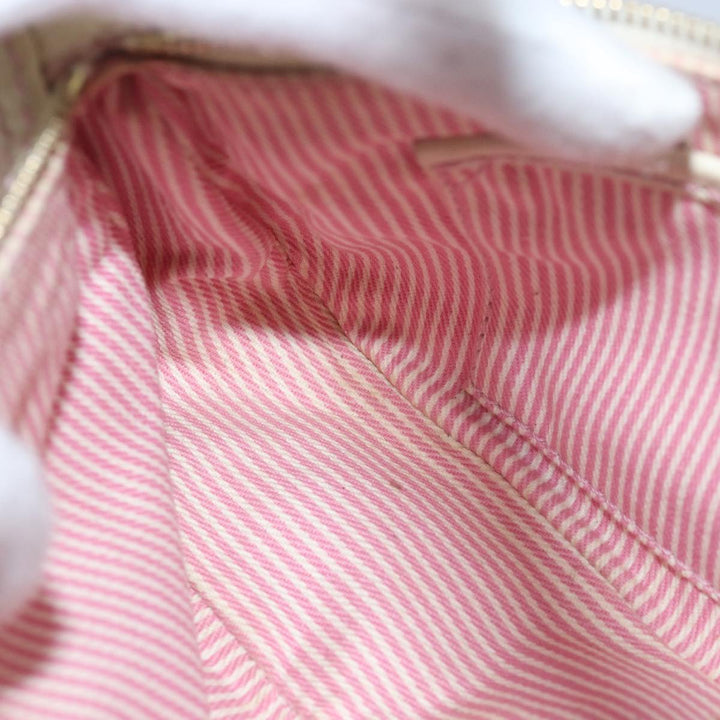 Celine C Macadam Canvas Shoulder Bag Pink Auth 81604