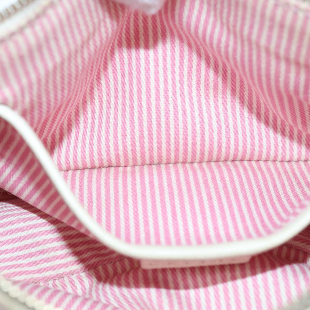 Celine C Macadam Canvas Shoulder Bag Pink Auth 81604
