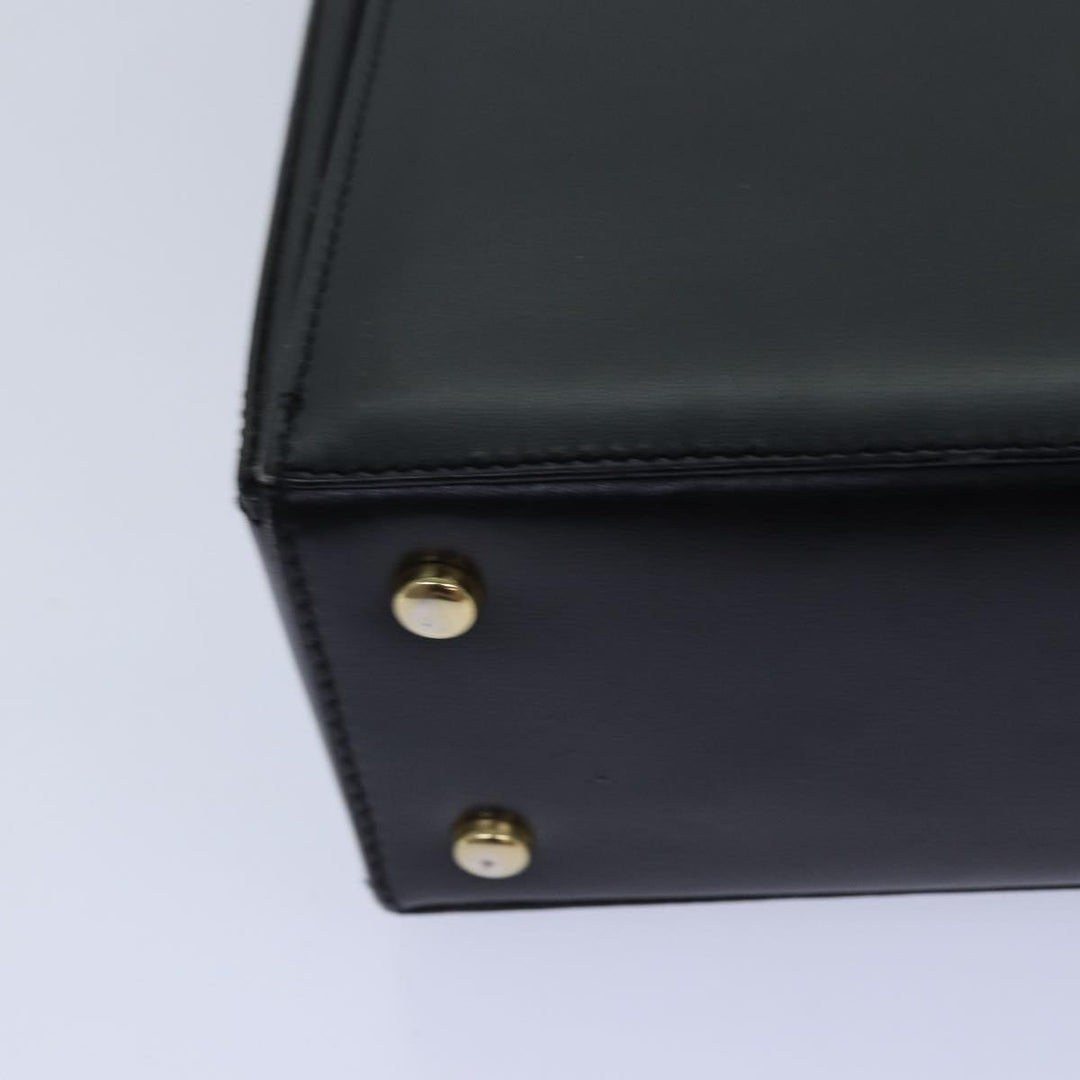 Celine Hand Bag Leather Black Auth 81636