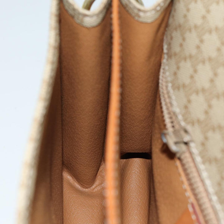 Celine Macadam Canvas Shoulder Bag Beige Auth 81639