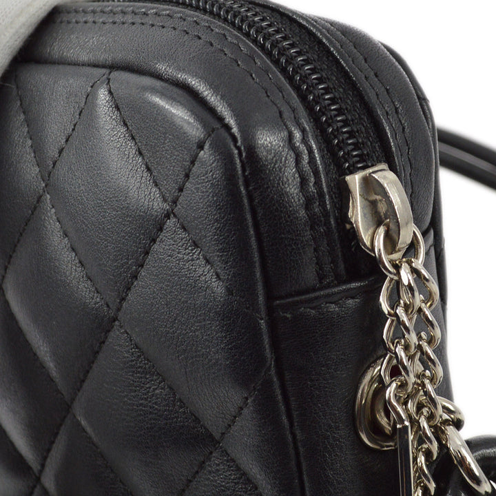 Top Quality Chanel 2003-2004 Black Calfskin Cambon Ligne Shoulder Bag