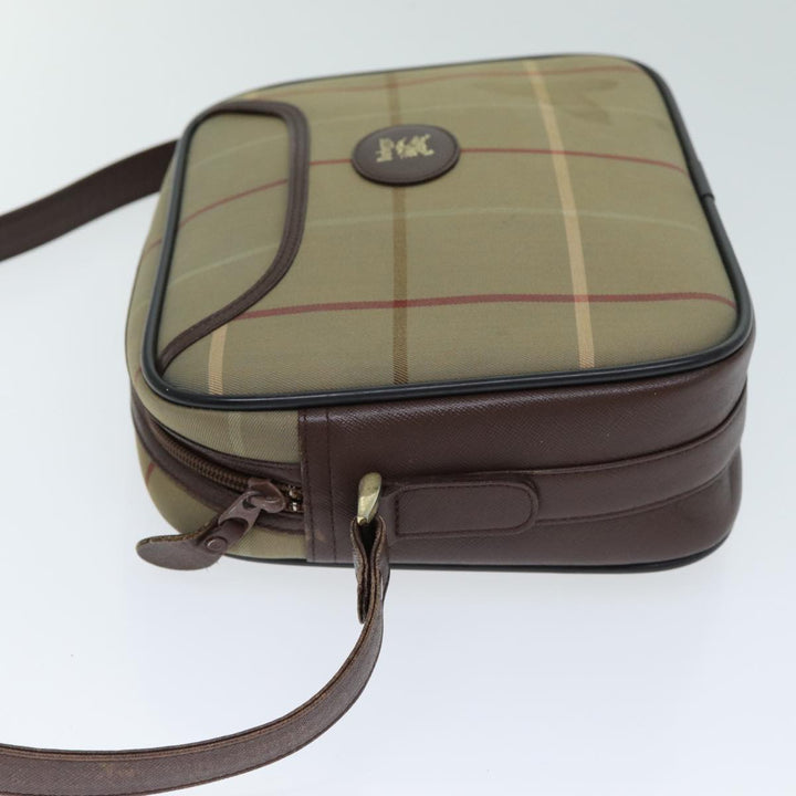 BurberrySs Nova Check Shoulder Bag Canvas Beige Auth 81656