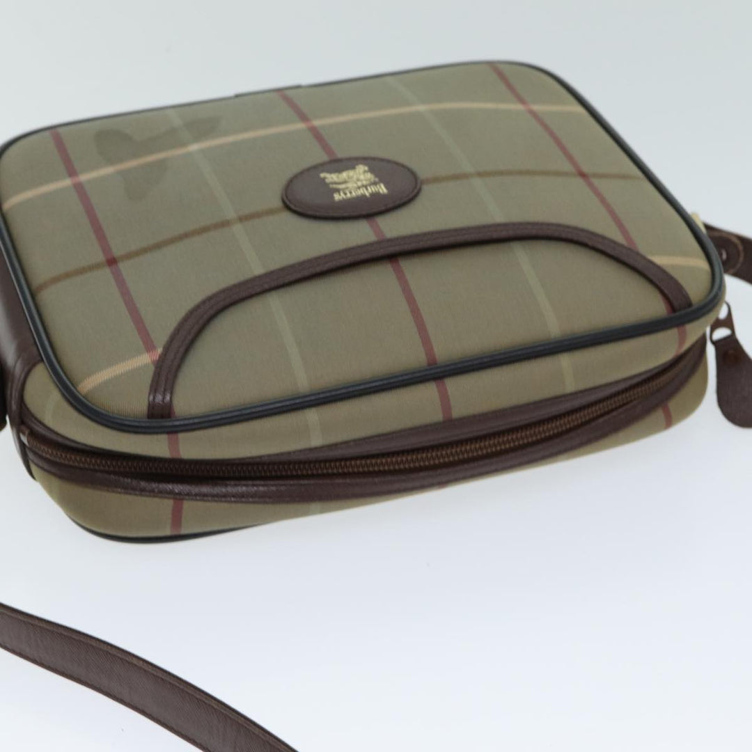 BurberrySs Nova Check Shoulder Bag Canvas Beige Auth 81656
