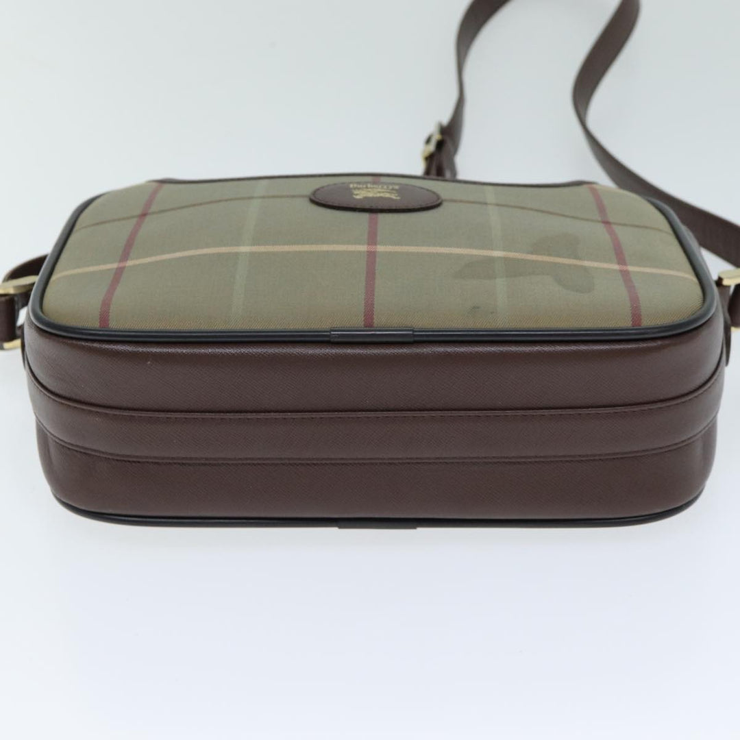 BurberrySs Nova Check Shoulder Bag Canvas Beige Auth 81656