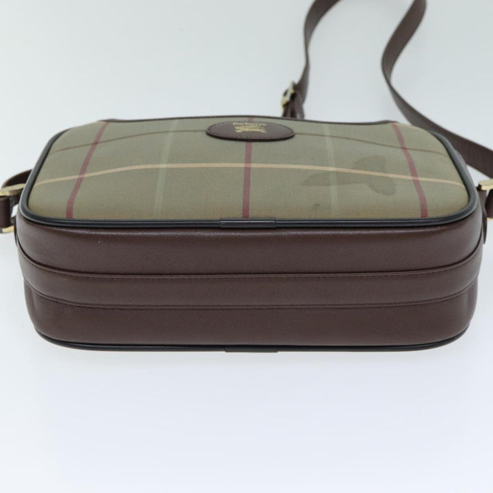 BurberrySs Nova Check Shoulder Bag Canvas Beige Auth 81656