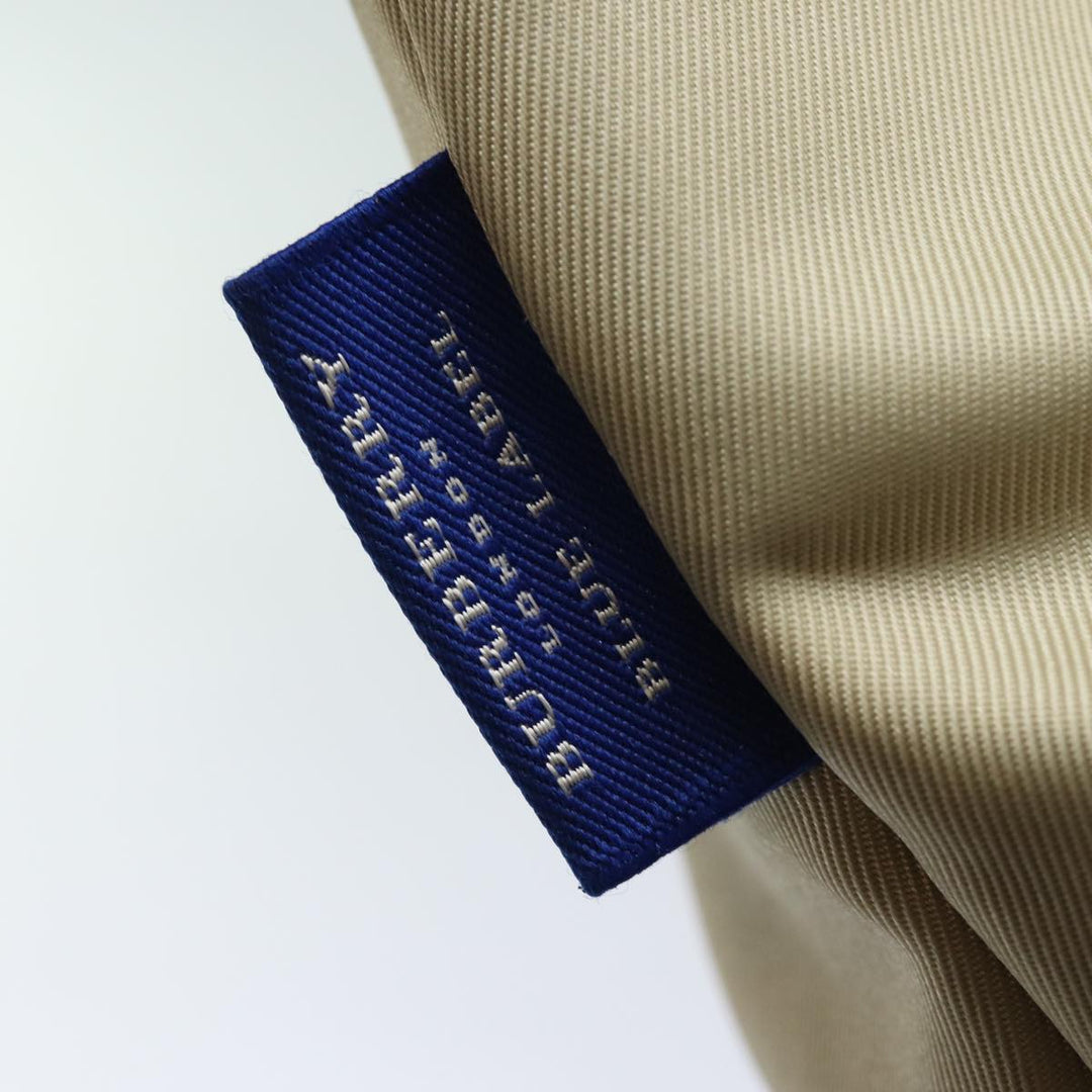 Burberry Nova Check Blue Label Hand Bag Nylon Beige Auth 81676