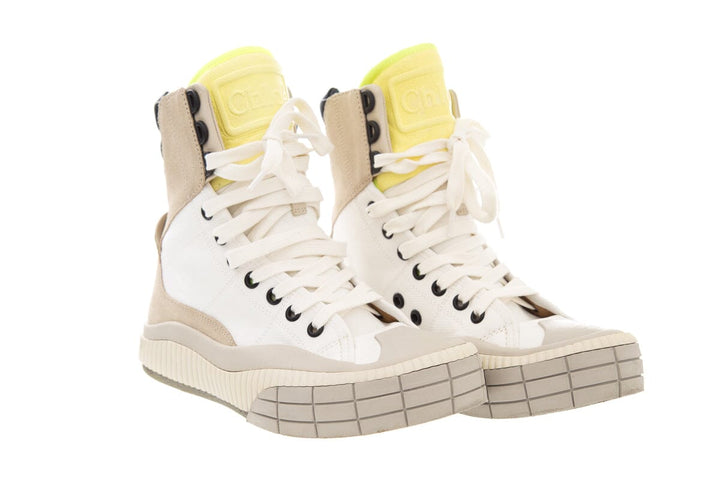 Chloe Beige Clint High Top Sneakers SZ 36