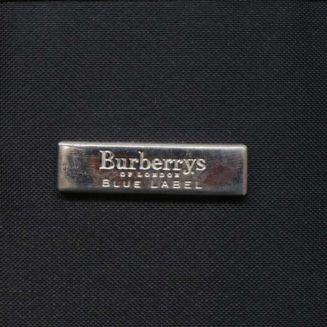 BurberrySs Blue Label Hand Bag Nylon Black Auth 81857