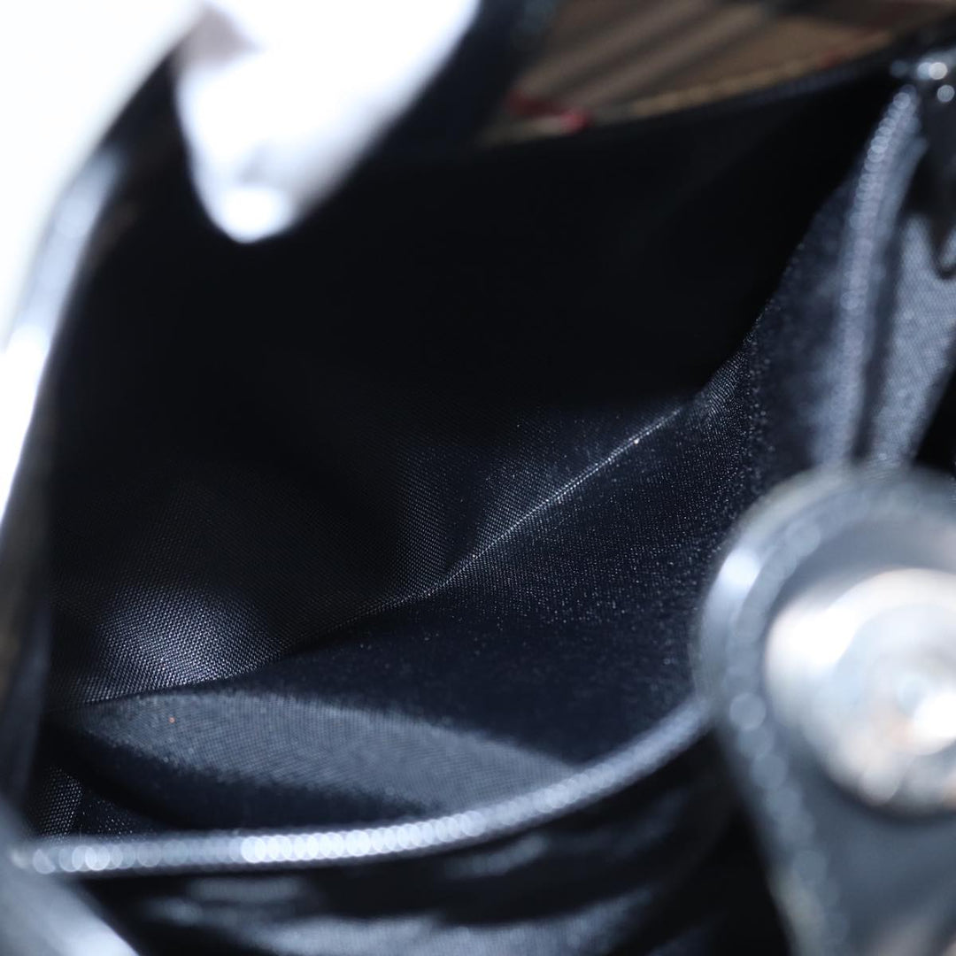 BurberrySs Blue Label Hand Bag Nylon Black Auth 81857