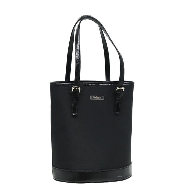 BurberrySs Blue Label Hand Bag Nylon Black Auth 81857