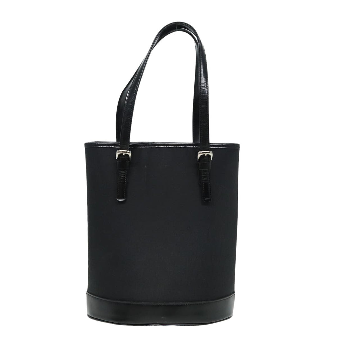 BurberrySs Blue Label Hand Bag Nylon Black Auth 81857