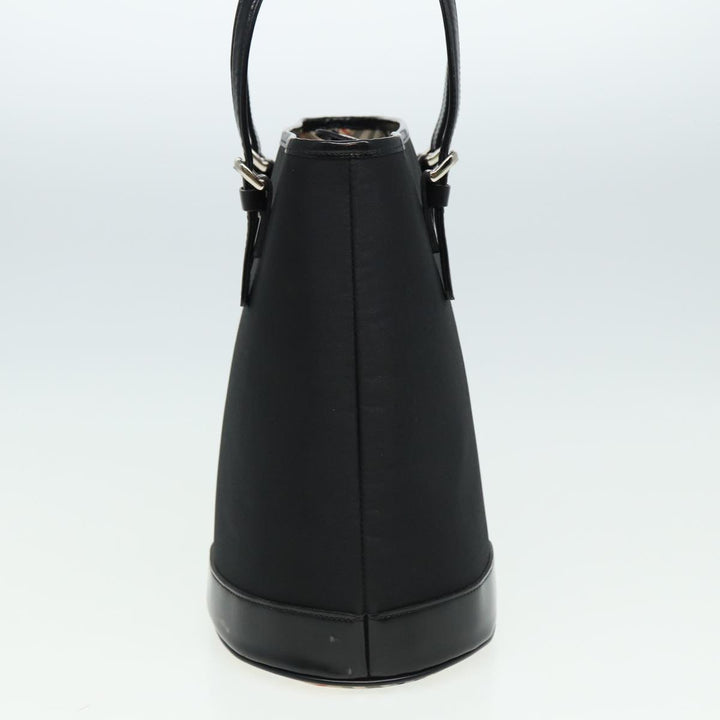 BurberrySs Blue Label Hand Bag Nylon Black Auth 81857