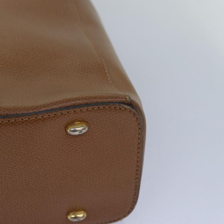 Celine Hand Bag Leather Brown Auth 81859