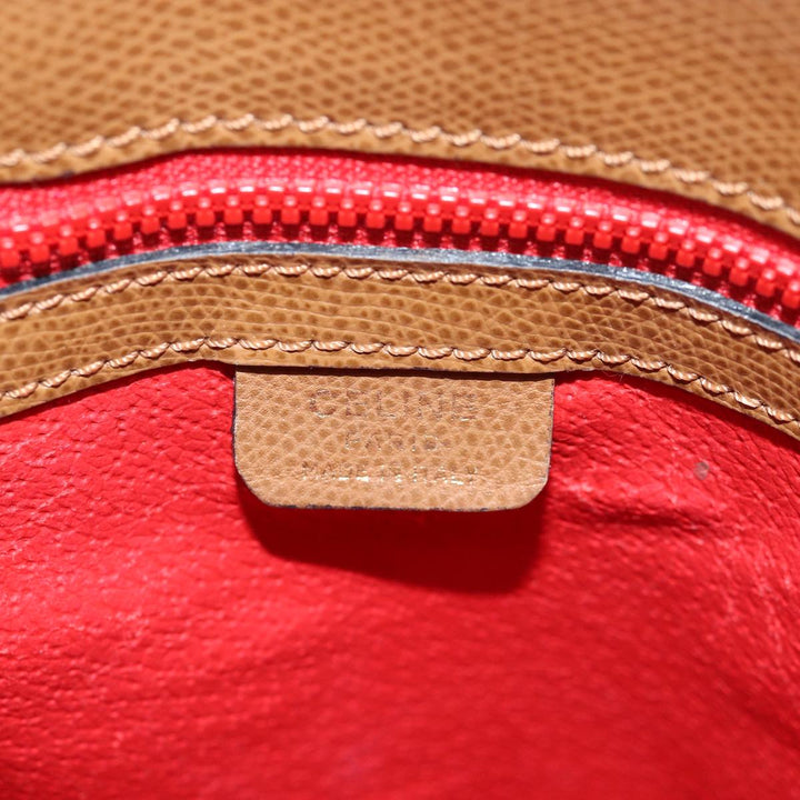 Celine Hand Bag Leather Brown Auth 81859