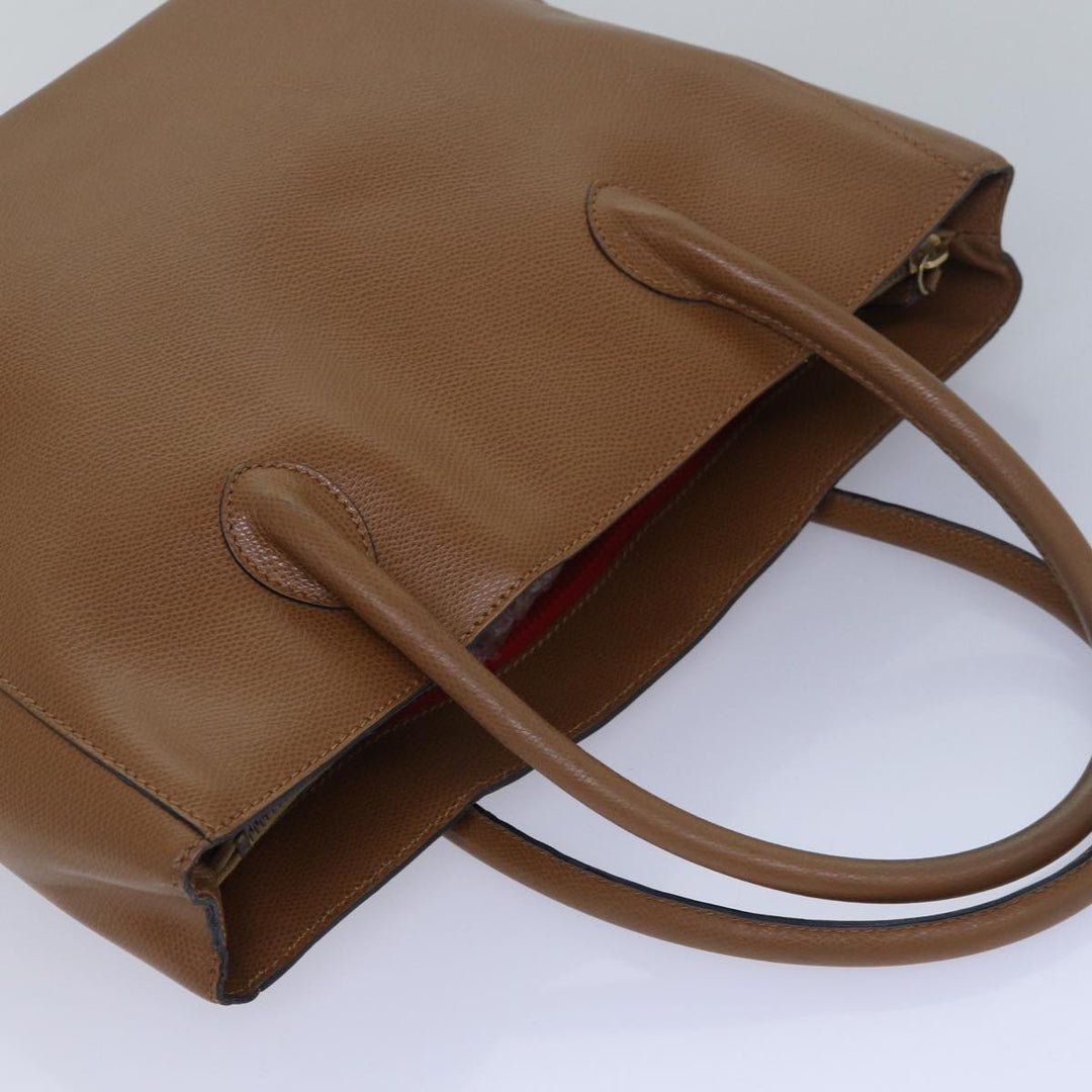 Celine Hand Bag Leather Brown Auth 81859