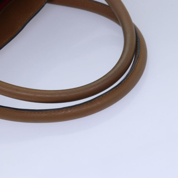 Celine Hand Bag Leather Brown Auth 81859