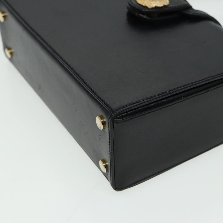 Celine Hand Bag Leather Black  81877