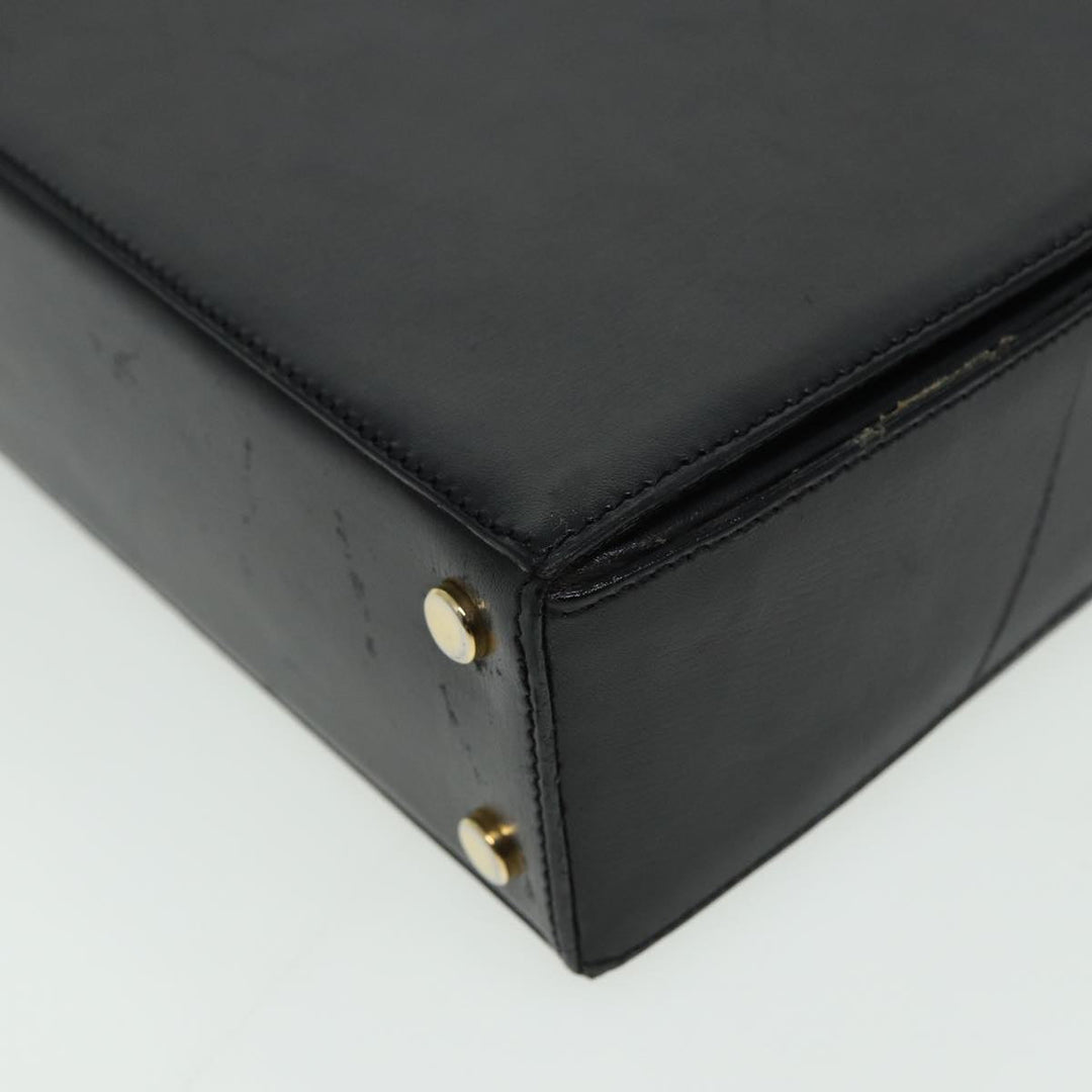 Celine Hand Bag Leather Black  81877