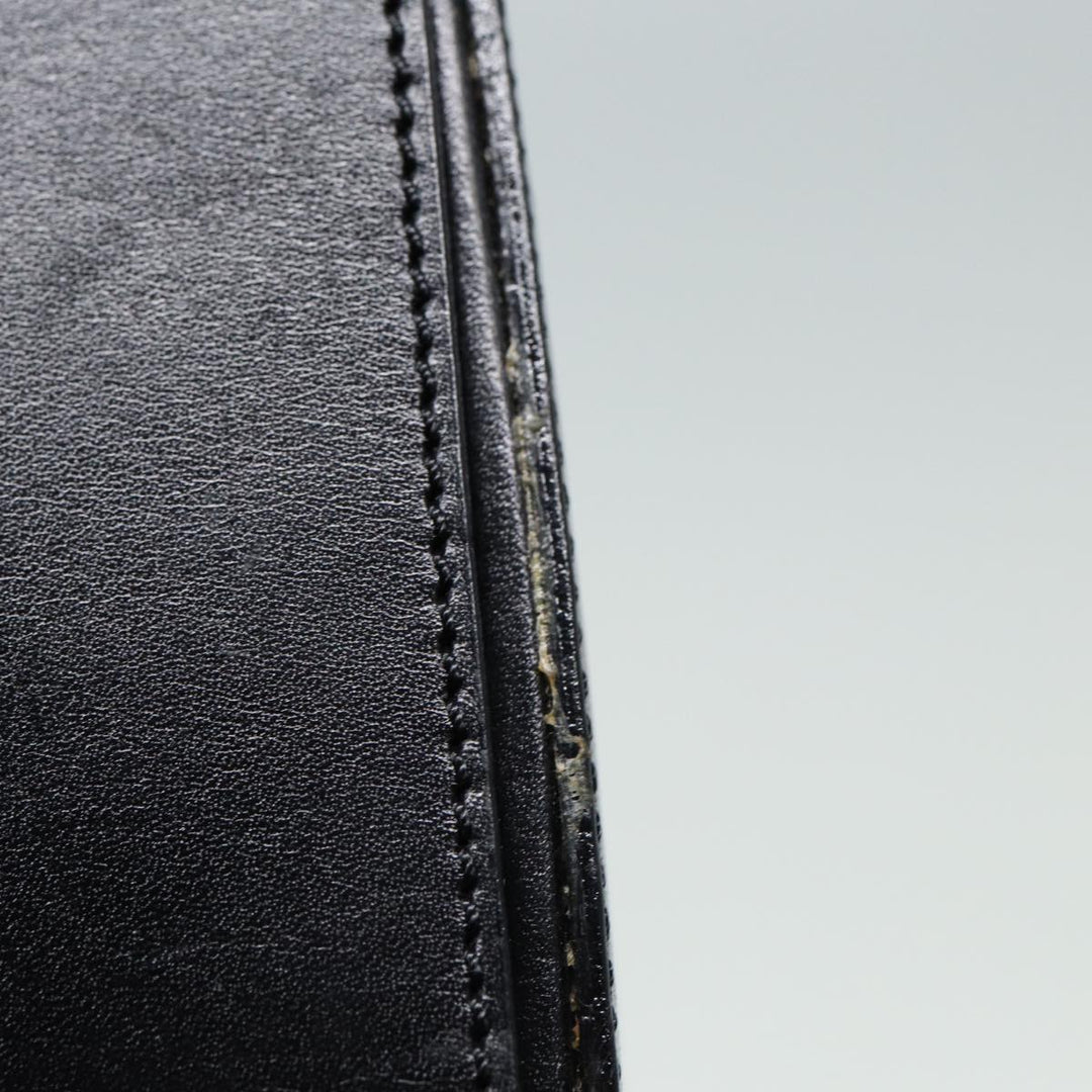 Celine Hand Bag Leather Black  81877