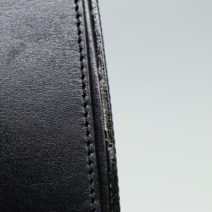 Celine Hand Bag Leather Black  81877