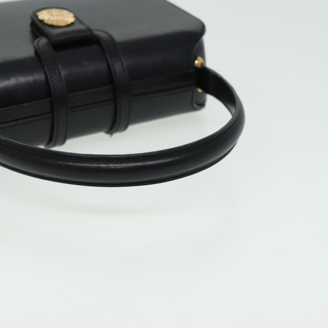 Celine Hand Bag Leather Black  81877