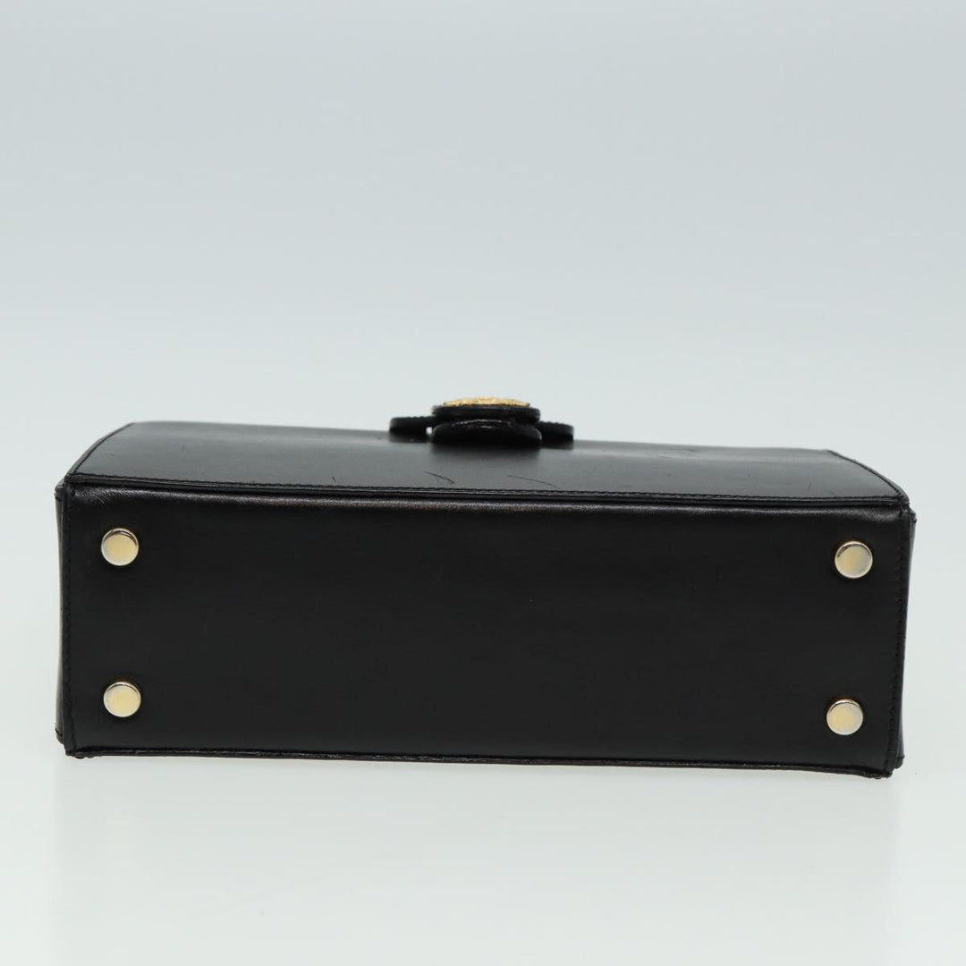 Celine Hand Bag Leather Black  81877