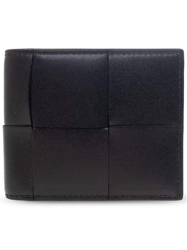 Bottega veneta Intrecciato Cassette Half Wallet Black