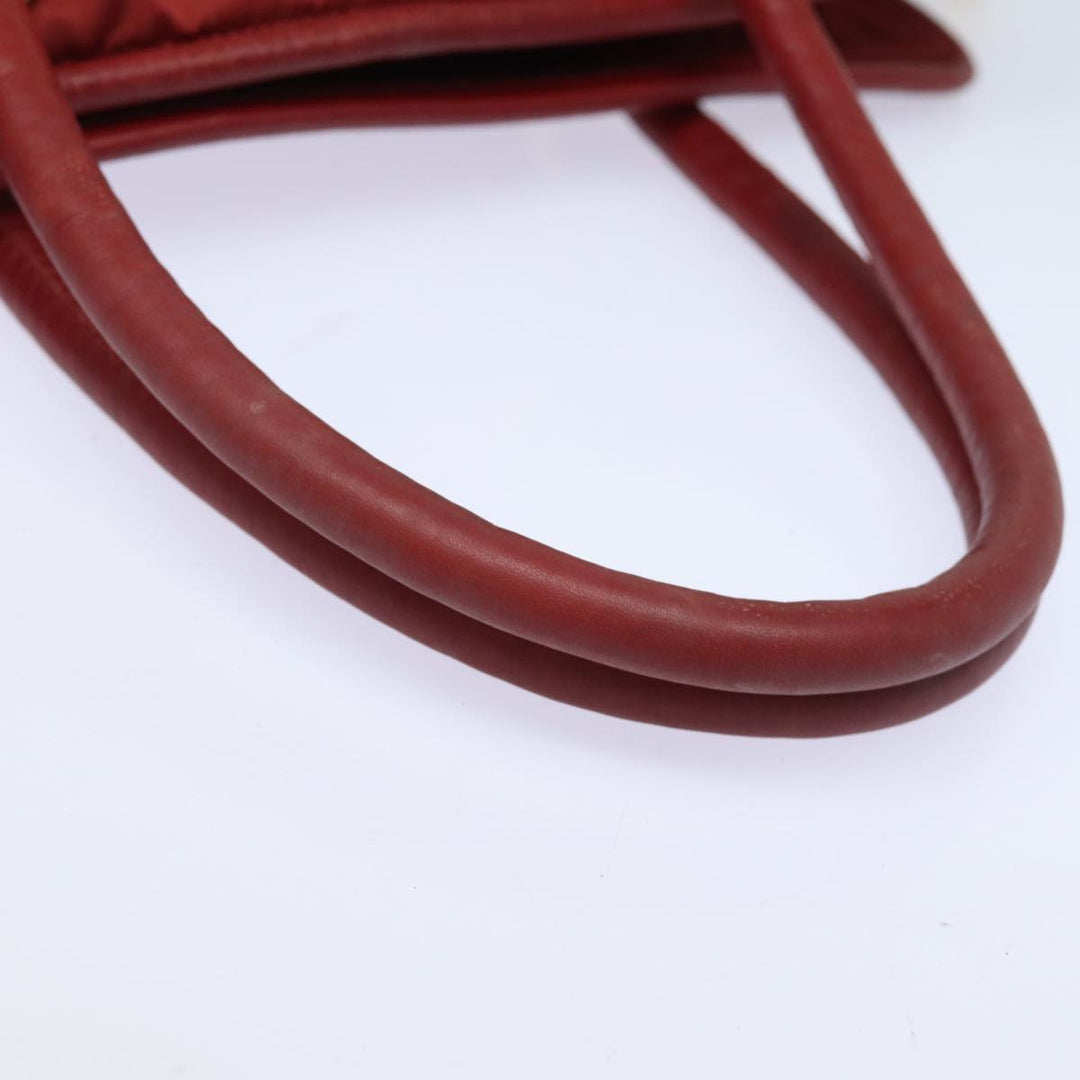 Celine Hand Bag Nylon Red Auth 81901