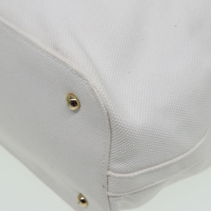 Burberry Tote Bag Canvas White Auth 81965