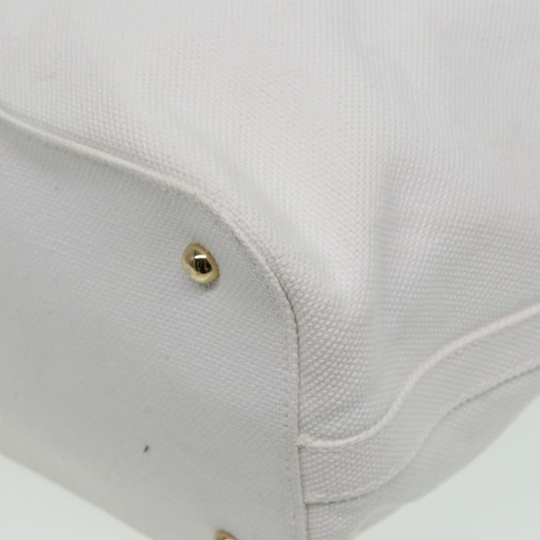 Burberry Tote Bag Canvas White Auth 81965