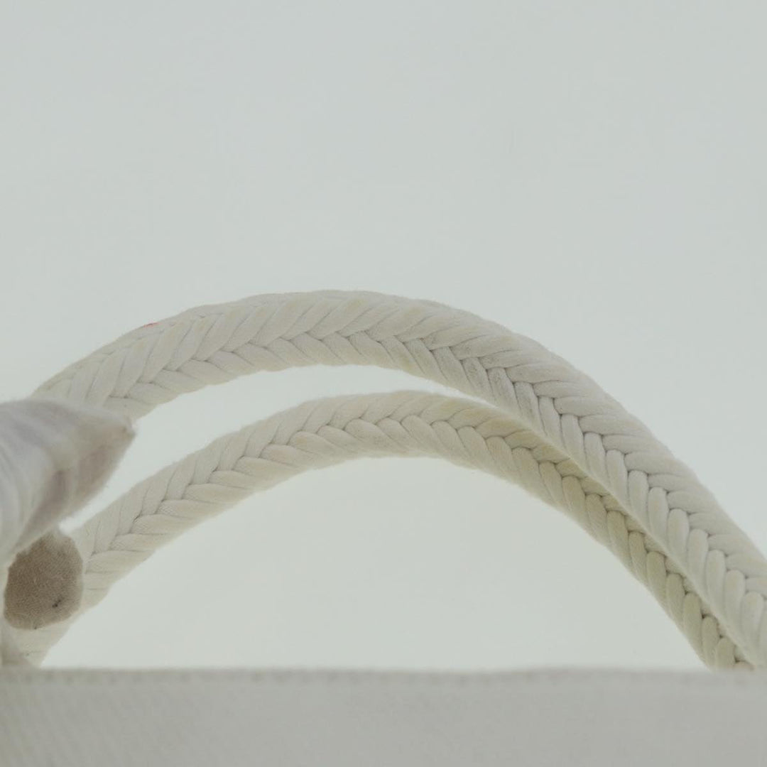 Burberry Tote Bag Canvas White Auth 81965