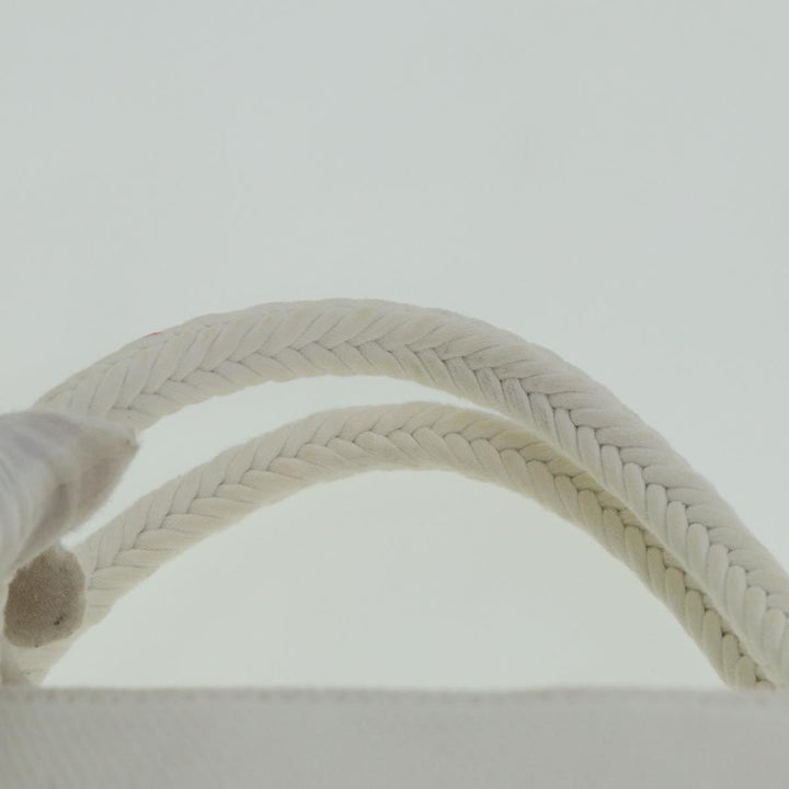 Burberry Tote Bag Canvas White Auth 81965