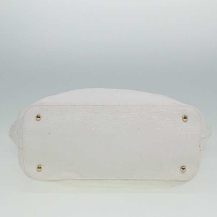 Burberry Tote Bag Canvas White Auth 81965