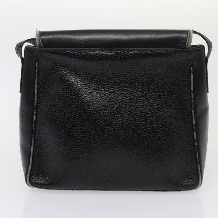 Burberry Blue Label Hand Bag Canvas Leather 2Set White Black Auth 81984