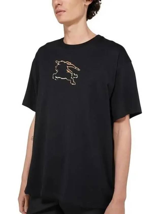 Burberry Equestrian Night Print Short Sleeve T-Shirt Black