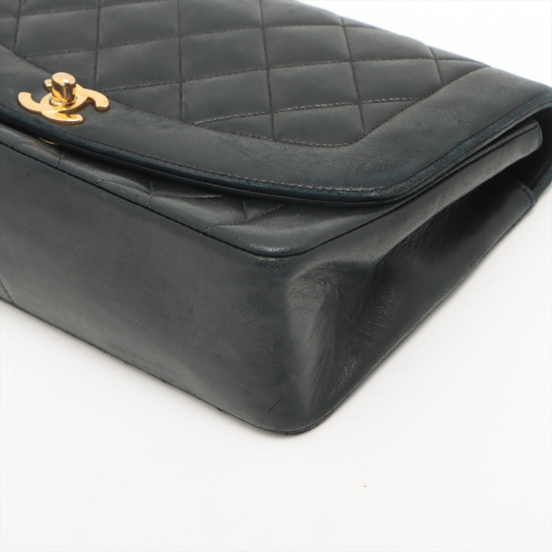 Top Quality Chanel Matrasse  Single Flap Single Chain Bag Diamond Flap Black Gold  2nd