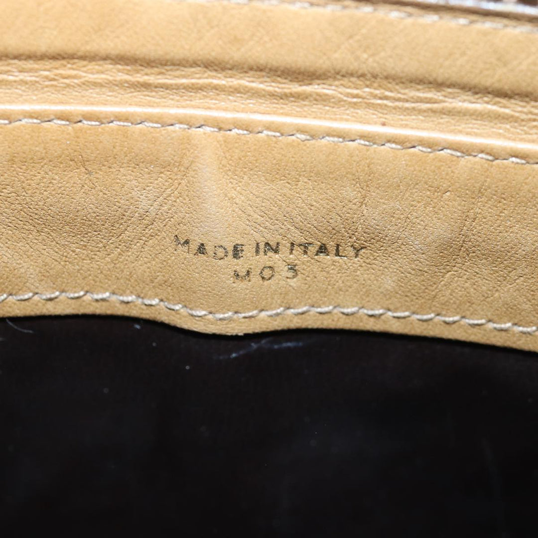 Celine Macadam Canvas Shoulder Bag Beige Auth 82010