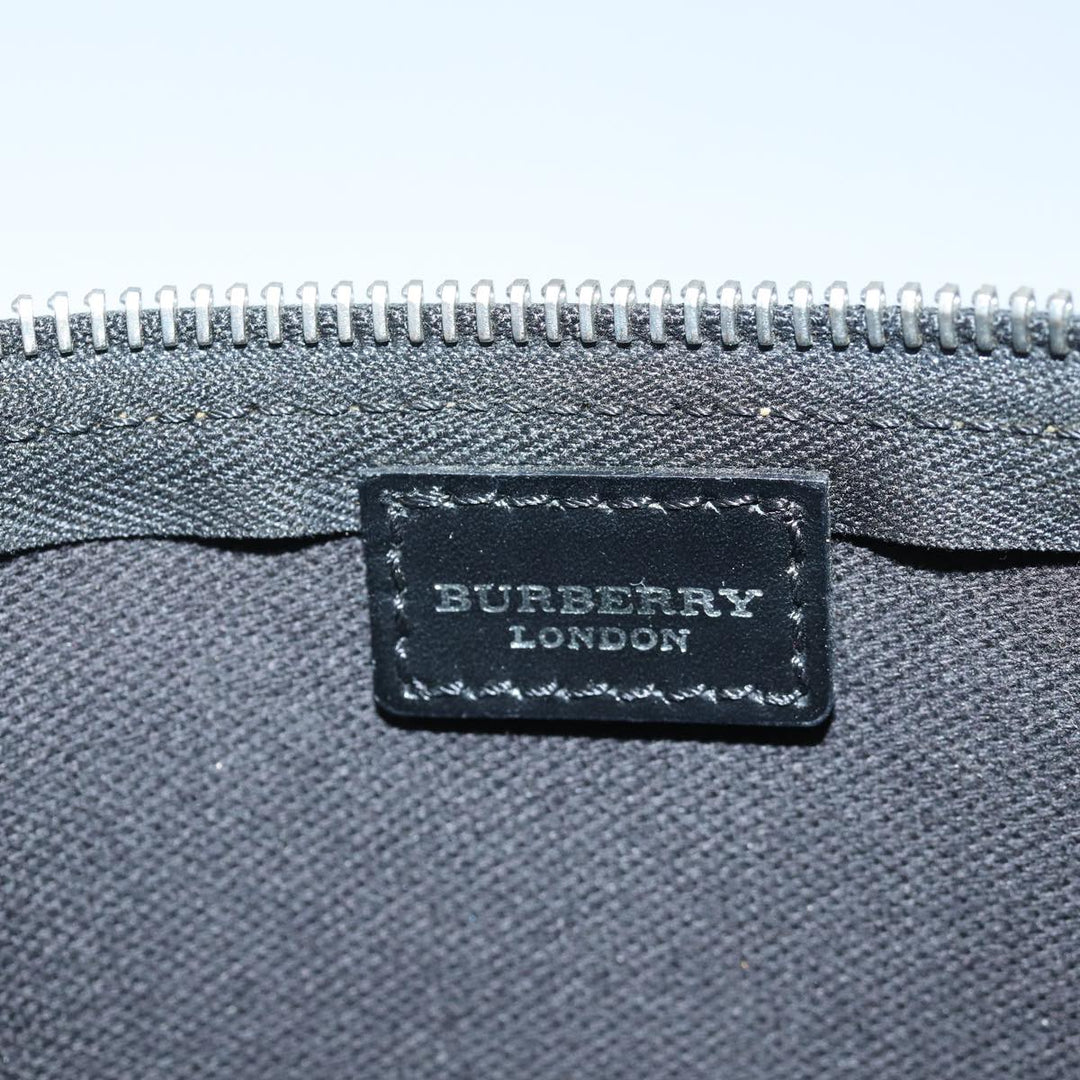 Burberry Nova Check Accessory Pouch PVC Beige Auth 82063